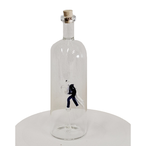 Náhled: Skleněná láhev s judisty